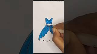How to draw dress #drawingtutorial #art #viralshort #shortvideo #dress