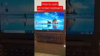 How to Open On-Screen Keyboard in Windows #shorts #shorcuts