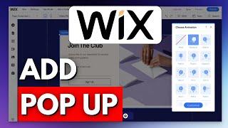 How To Add A Popup On Wix.com Website - 2025