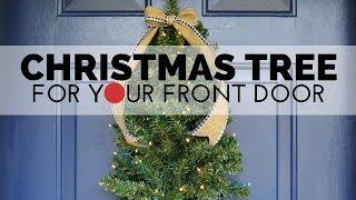 How to Make a Front Door Christmas Tree