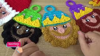 LOS 3 REYES MAGOS TEJIDOS A CROCHET