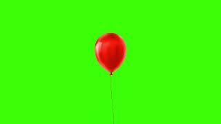 Red Baloon Flying Down to Up Green Screen Video | Editors Studio.