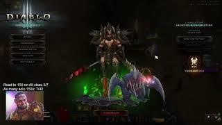 Diablo 3 Season 31 World first 150 Barb  clear (Raekor)