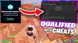 CHEATING With The Best Fortnite CHEAT in Solo Victory Cup  (QUALIFIED)