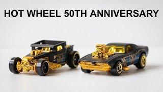 HOT WHEELS 50TH ANNIVERSARY EDITION Black and Gold - BONE SHAKER & RODGER DODGER