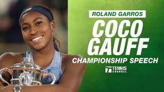Coco Gauff Championship Speech | 2025 Roland Garros