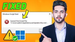 How to Fix Can Not Find Script File Appdata Local Updates Run.vbs Error (2024 Updated)