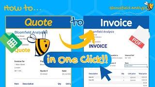 Go from Quote to Invoice in 1 click | How to | Google Sheets | No Apps Script or Coding