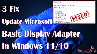 How to Update Microsoft Basic Display Adapter In Windows 11/10 [Tutorial]