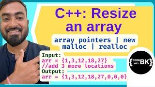 Resize an array in C++ | C++ programs for beginners