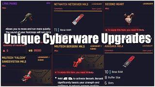 Cyberpunk 2077, Legendary and Unique Cyberware Locations (Unique Ripperdoc Items)