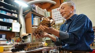 Model Train Making Process. A 73-year-old Japanese artisan crafting model trains for decades.