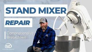 How To Repair KitchenAid Model KSM150PSWW0 Stand Mixer | Speed Plate, Motor Brushes, Gear, Dowel Pin