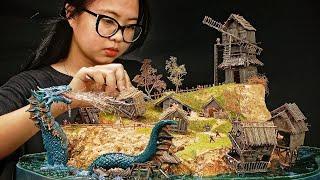 I Made A Water Dragon Attack Viking Village / Waw Creator
