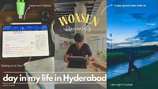 Day in my life at Woxsen University | Gym, Class, Foosball | Bloomberg