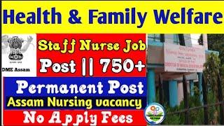 STAFF NURSE NEW VACANCYDME TECHNICAL EXAM #dme #dmeassamjob Recruitment 2024