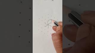 Simple daily rangoli designs | Small daily kolam| Easy Muggulu #shorts #youtubeshorts #mslucky