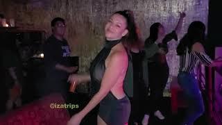  See through NO BRA dancing in the night club sheer blouse JACK Monterrey Mexico