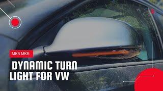 Замена повторителей в зеркалах на dynamic turn light VW Golf 5 / Golf 6 variant