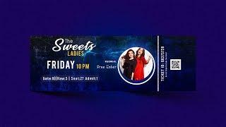 Event Party Ticket Design | Photoshop Tutorial