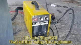 Oggie's Plasma-Plasma King CNC Test cutting using Cut 40 plasma machine