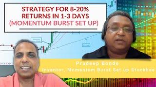 Trading strategy for 8- 20% returns in 1- 3 days