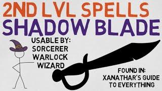 2nd Level Spell #65: Shadow Blade (DnD 5E Spell)