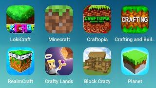 LokiCraft, Minecraft, Craftopia, Crafting and Building, RealmCraft, Crafty Lands, Block Crazy