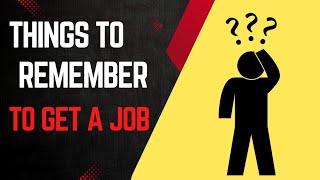 How To Get A Job | Tips to Get Job in Easy way