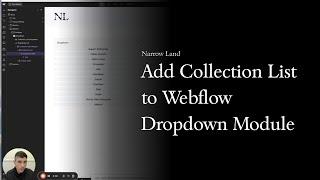 Webflow Mastery: Dynamic Dropdowns with Collection Lists | Narrow Land Tutorial