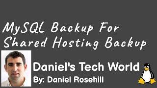 MySQL Backup For Shared Hosting Backup