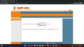 how to upgrade software version in Optronix Onu model number OP801G