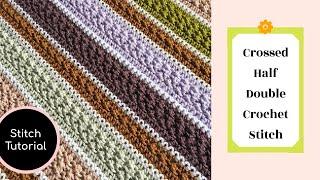 How to Crochet the Crossed Half Double Crochet Stitch (Beginner Tutorial)