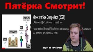 Пятёрка смотрит:Minecraft Size Comparison (2020)