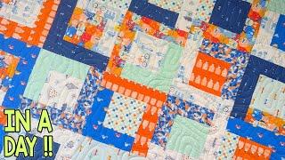 Broken Picture Frame | Square in a Square Quilt Pattern | Throw & Twin Size Quilt Pattern | Scrappy
