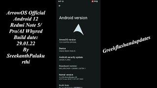 ArrowOS Official Android 12 Redmi Note 5/Pro/AI Whyred
