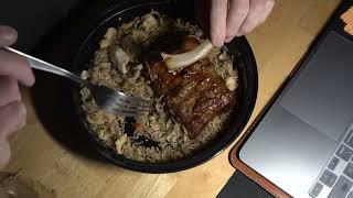 ASMR - FRIED RICE AND RIBS EATING SOUNDS