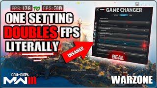 NEW Setting Gives 2.5x FPS INCREASE in Warzone!! MUST TRY ACTUALLY WORKS!! Season 3 Update