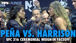 Julianna Peña doesn't blink in final faceoff with Kayla Harrison | UFC 316 staredown