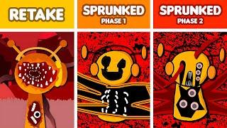 Incredibox Retake Parasite VS Sprunked Parasite Phase 1 VS Phase 2 (ALL Characters Comparison)