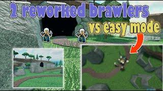 Two REWORKED Brawlers VS Grave Digger [Grass isle] | TDS Roblox