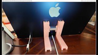 Usermac Apple iMac M1 M3 VESA stand mount pink transparent from basic white