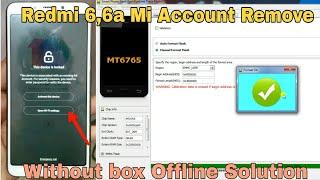 Redmi 6/6a Mi Account Remove | Free Without Box Offline One Click Solution