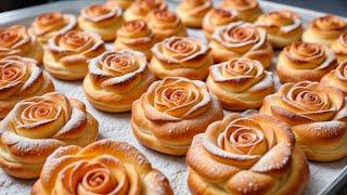 That's what the bakers hide! Rose rolls in 15 minutes! Stay soft for a whole week!