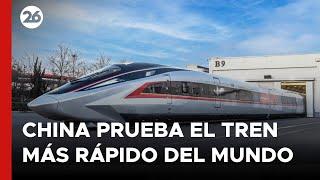 China prueba el tren mas rápido del mundo