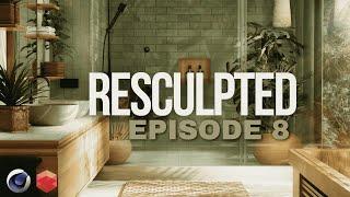 Resculpted Ep. 8 | Emerald and Wood Bath | Cinema4D | Redshift |