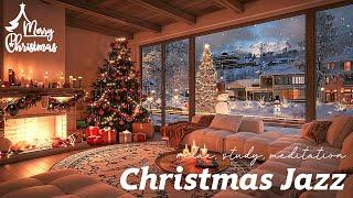 Cozy Christmas Jazz & Fireplace Ambience for Relax, Study, and Focus  Soft Jazz Instrumental