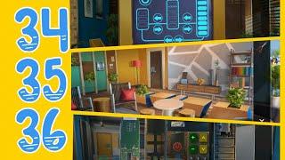 100 DOORS: Escape From Work Level 34, 35, 36 Walkthrough and Solution,