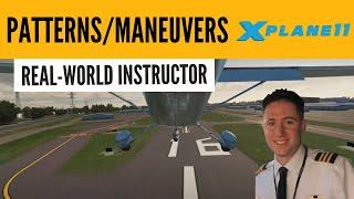 Traffic Patterns & Maneuvers in the Cessna 172 | X-PLANE 11 + PILOTEDGE ATC