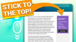 How to stick anything at the top of the page when the user scrolls